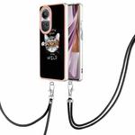 For OPPO Reno10 Pro 5G Global Electroplating Dual-side IMD Phone Case with Lanyard(Natural Growth)