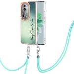 For OPPO Reno11 Pro 5G Global Electroplating Dual-side IMD Phone Case with Lanyard(Smile)