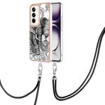For OPPO Reno12 Global Electroplating Dual-side IMD Phone Case with Lanyard(Totem Elephant)