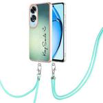 For OPPO A60 Electroplating Dual-side IMD Phone Case with Lanyard(Smile)