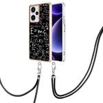 For Xiaomi Poco F5 / Redmi Note 12 Turbo Electroplating Dual-side IMD Phone Case with Lanyard(Equation)