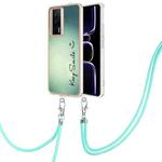 For Xiaomi Poco F5 Pro 5G / Redmi K60 Electroplating Dual-side IMD Phone Case with Lanyard(Smile)