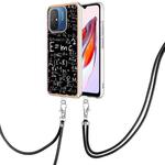 For Xiaomi Redmi 12C / 11A 4G Electroplating Dual-side IMD Phone Case with Lanyard(Equation)