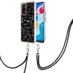 For Xiaomi Redmi Note 11s / Note 11 4G Electroplating Dual-side IMD Phone Case with Lanyard(Equation)