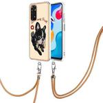 For Xiaomi Redmi Note 11s / Note 11 4G Electroplating Dual-side IMD Phone Case with Lanyard(Lucky Dog)