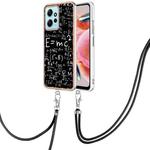 For Xiaomi Redmi Note 12 4G Electroplating Dual-side IMD Phone Case with Lanyard(Equation)