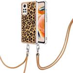 For Xiaomi Redmi Note 12 Pro 4G Global Electroplating Dual-side IMD Phone Case with Lanyard(Leopard Print)