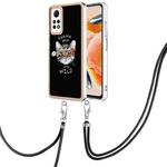 For Xiaomi Redmi Note 12 Pro 4G Global Electroplating Dual-side IMD Phone Case with Lanyard(Natural Growth)
