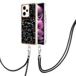 For Xiaomi Redmi Note 12 Pro 5G Global Electroplating Dual-side IMD Phone Case with Lanyard(Equation)