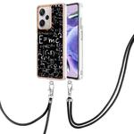 For Xiaomi Redmi Note 12 Pro+ Global Electroplating Dual-side IMD Phone Case with Lanyard(Equation)
