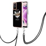 For Xiaomi Redmi Note 12S 4G Electroplating Dual-side IMD Phone Case with Lanyard(Natural Growth)