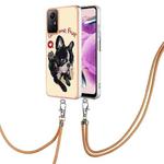 For Xiaomi Redmi Note 12S 4G Electroplating Dual-side IMD Phone Case with Lanyard(Lucky Dog)