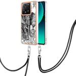 For Xiaomi 13T/13T Pro Electroplating Dual-side IMD Phone Case with Lanyard(Totem Elephant)