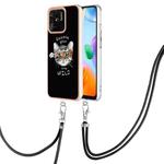 For Xiaomi Redmi 10C Electroplating Dual-side IMD Phone Case with Lanyard(Natural Growth)