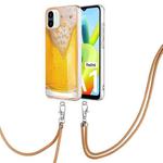 For Xiaomi Redmi A1 Electroplating Dual-side IMD Phone Case with Lanyard(Draft Beer)