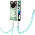 For Xiaomi Redmi A3 Electroplating Dual-side IMD Phone Case with Lanyard(Smile)