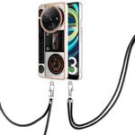 For Xiaomi Redmi A3 Electroplating Dual-side IMD Phone Case with Lanyard(Retro Radio)