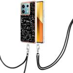 For Xiaomi Redmi Note 13 5G Global Electroplating Dual-side IMD Phone Case with Lanyard(Equation)