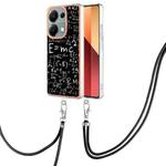 For Xiaomi Redmi Note 13 Pro 4G Global Electroplating Dual-side IMD Phone Case with Lanyard(Equation)