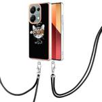 For Xiaomi Redmi Note 13 Pro 4G Global Electroplating Dual-side IMD Phone Case with Lanyard(Natural Growth)
