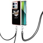 For Xiaomi Redmi Note 13 Pro 5G Global Electroplating Dual-side IMD Phone Case with Lanyard(Natural Growth)