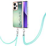 For Xiaomi Redmi Note 13 Pro+ 5G Electroplating Dual-side IMD Phone Case with Lanyard(Smile)