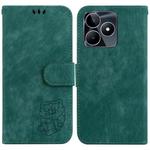 For Realme C53 / Narzo N53 Little Tiger Embossed Leather Phone Case(Green)