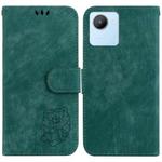 For Realme C30 / C30s / Narzo 50i Little Tiger Embossed Leather Phone Case(Green)