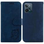 For Realme C31 Little Tiger Embossed Leather Phone Case(Dark Blue)