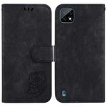 For Realme C20 / C11 2021 Little Tiger Embossed Leather Phone Case(Black)