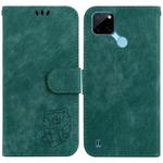 For Realme C21Y Little Tiger Embossed Leather Phone Case(Green)