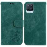 For Realme 8 / 8 Pro Little Tiger Embossed Leather Phone Case(Green)