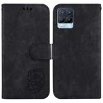 For Realme 8 / 8 Pro Little Tiger Embossed Leather Phone Case(Black)