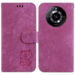 For Realme 11 5G/Narzo 60 India Version Little Tiger Embossed Leather Phone Case(Rose Red)