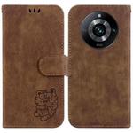 For Realme 11 Pro 5G/11 Pro+ 5G/Narzo 60 Pro 5G Little Tiger Embossed Leather Phone Case(Brown)