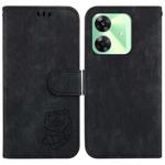 For Realme C61 / C63 / Note 60 Little Tiger Embossed Leather Phone Case(Black)