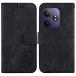 For Realme GT 6 / GT 6T / GT Neo6 Little Tiger Embossed Leather Phone Case(Black)