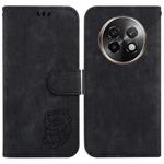 For Realme 13+ Global Little Tiger Embossed Leather Phone Case(Black)