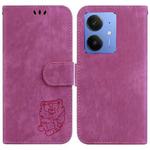 For Realme Neo7 SE Little Tiger Embossed Leather Phone Case(Rose Red)