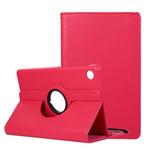 For Huawei MatePad T8 / C3 8 inch Litchi Texture Horizontal Flip 360 Degrees Rotation Leather Case with Holder(Rose Red)