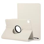 For Huawei MatePad T8 / C3 8 inch Litchi Texture Horizontal Flip 360 Degrees Rotation Leather Case with Holder (White)