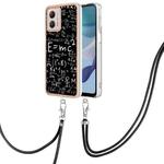 For Motorola Moto G53 / G13 / G23 Electroplating Dual-side IMD Phone Case with Lanyard(Equation)