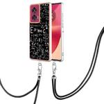 For Motorola Edge 50 Fusion Electroplating Dual-side IMD Phone Case with Lanyard(Equation)