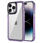For iPhone 15 Pro Transparent Acrylic + TPU Shockproof Phone Case(Transparent Purple)