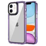 For iPhone 11 Transparent Acrylic + TPU Shockproof Phone Case(Transparent Purple)