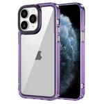 For iPhone 11 Pro Transparent Acrylic + TPU Shockproof Phone Case(Transparent Purple)