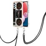 For Samsung Galaxy A13 4G Electroplating Dual-side IMD Phone Case with Lanyard(Retro Radio)
