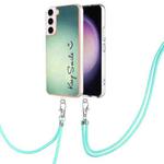 For Samsung Galaxy S22 5G Electroplating Dual-side IMD Phone Case with Lanyard(Smile)