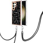 For Samsung Galaxy S24 Ultra 5G Electroplating Dual-side IMD Phone Case with Lanyard(Equation)