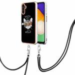 For Samsung Galaxy A55 Electroplating Dual-side IMD Phone Case with Lanyard(Natural Growth)